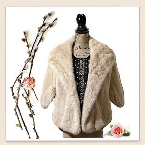 SALE Vintage Mink Fur Cape